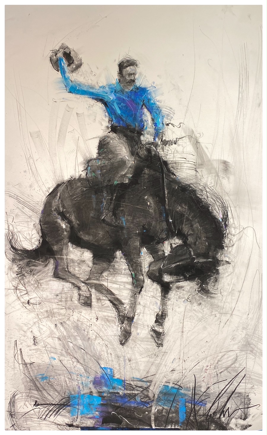 Michael Flohr Yeehaw II (Original) (Framed)